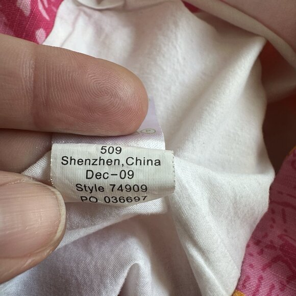 Lilly Pulitzer Skirt 6 Pink/Orange Cotton Elephant Hibiscus 18" Grannycore Beach - Picture 11 of 13